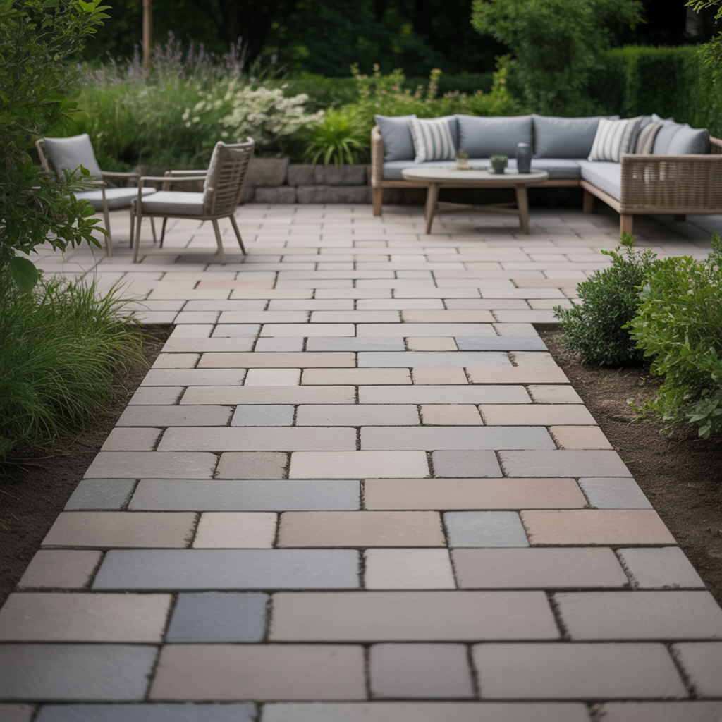 9.Sa stensatter du uteplatsen for en elegant finish