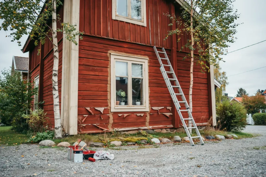 m la om tr huset i tid tecken p att fasaden beh ver underh ll och s planerar du jobbet r tt