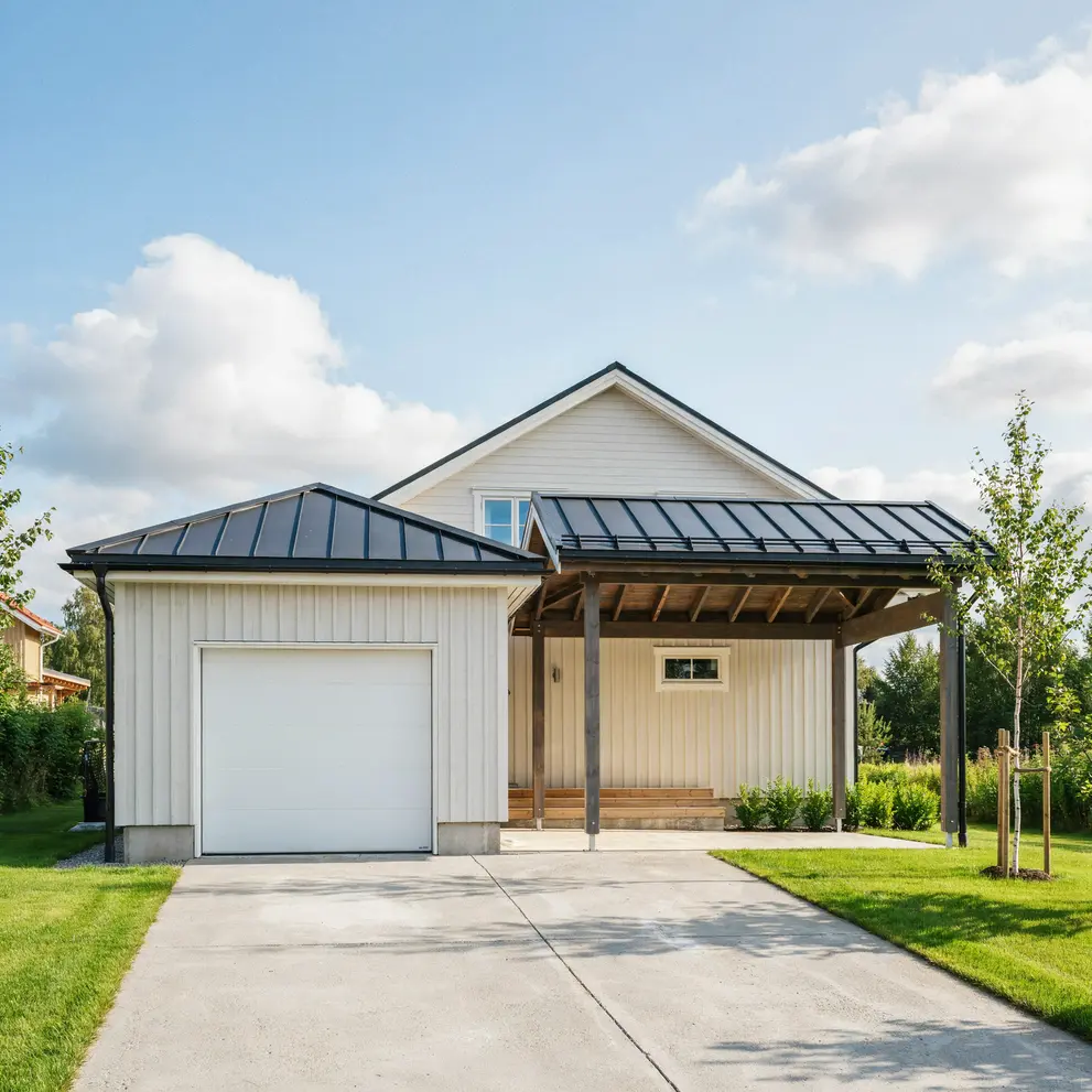 bygga carport garage hogdalen stockholm