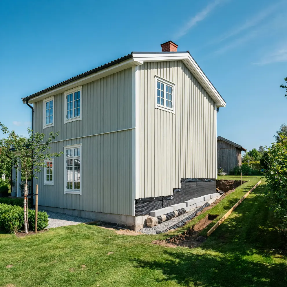 renovera kallare dranera husgrund hogdalen stockholm